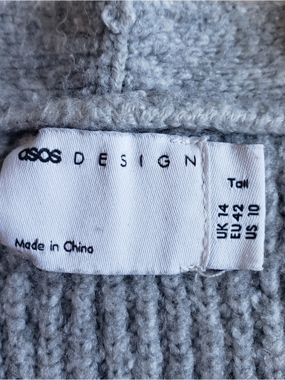 ASOS Light Gray Ribbed Open-Front Long Cardigan - Picture 4 of 6